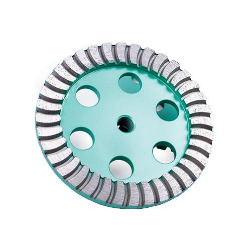 Diamond Vantage 07HDDGDX2 | 7" x 5/8-11 Turbo Double Cup Wheel, X2 Heavy Duty Grade for Concrete/Masonry | GREEN CUP WHEEL
