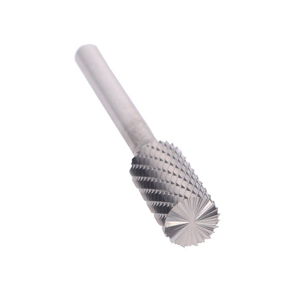 1/8" X 1/2" Cylindrical End-Cut Double Cut Carbide Bur | Solid Carbide | 1/4" Round Shank | DULSB11