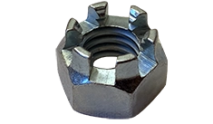 7/8"-14 Castle Nuts | Steel Zinc Plated | Grade 5 (60 / Pkg.)