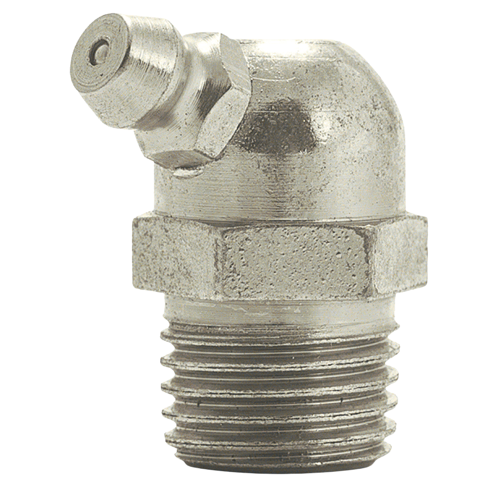 1/4-18 PTF 67.5 Degree Extra Short SAE Special Grease Fitting | Steel Zinc Yellow (100 / Bag)
