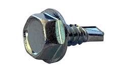 [4000 BULK] Self Drilling Screws Unslotted Hex Washer with Serration #3 Point Zinc Plated 5/16-12 X 1 1/4