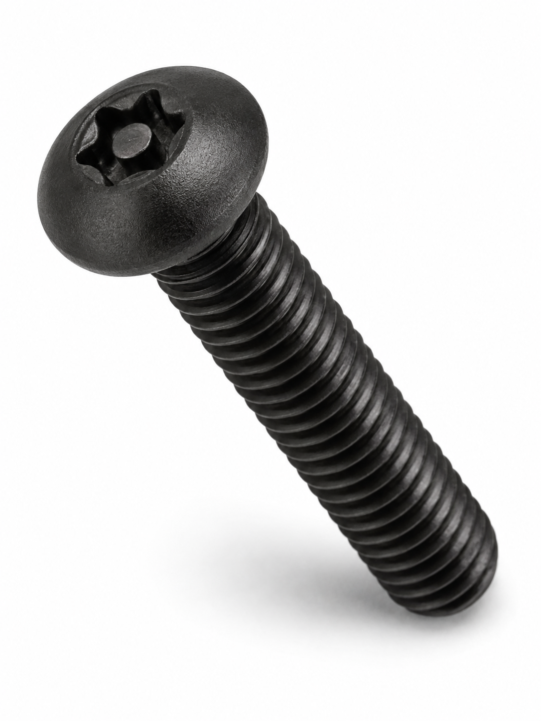 1/4-20 X 1-1/4" Tamper Resistant Machine Screws | Button Head Pin-In Six Lobe Drive | Alloy Steel Black Oxide (100 / Pkg.)