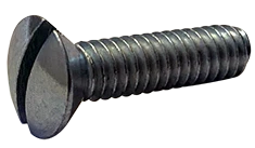 Machine Screws Slotted Oval Zinc Plated 10-24 X 1