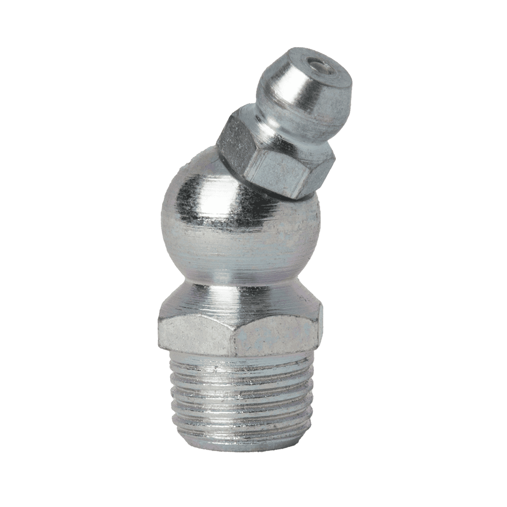 1/8-27 PTF 30 Degree Short SAE Special Grease Fitting | Steel Zinc Clear (125 / Bag)
