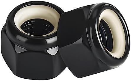 [2000 BULK] Hex Lock Nuts NM NE Nylon Inserts Steel Black Zinc 6-32