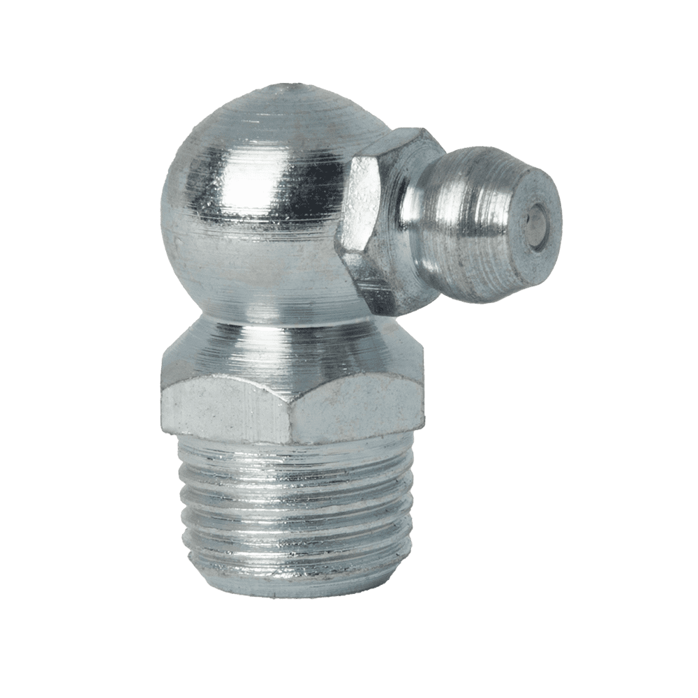 1/8-27 PTF 90 Degree Short SAE Special Grease Fitting | Steel Zinc Clear (100 / Bag)