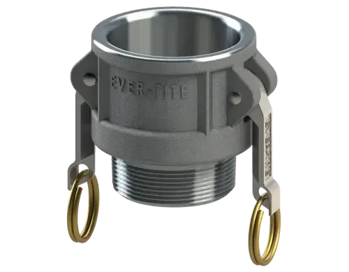 3" Type B Cam & Groove Coupler x Male NPT | Ever-Tite | Aluminum