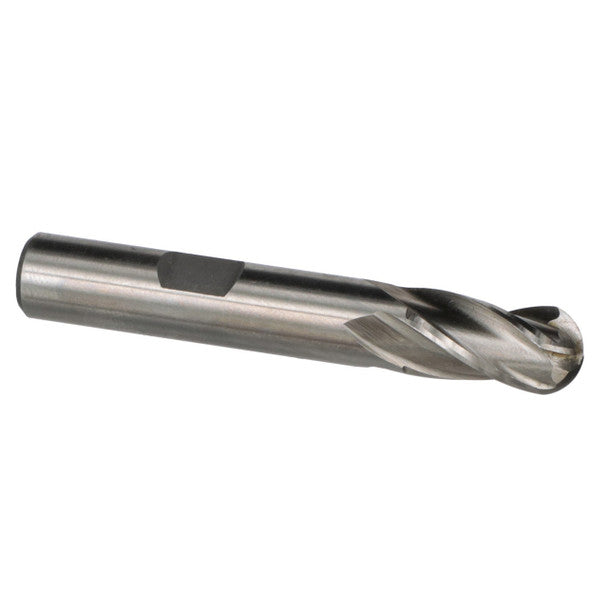 7/16" X 1" 4 Flute Single End Ball End End Mill | HSS | 1/2" Shank | DWCF1114