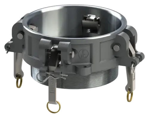 8" Type B Cam & Groove Coupler x Male NPT | Ever-Tite | Aluminum
