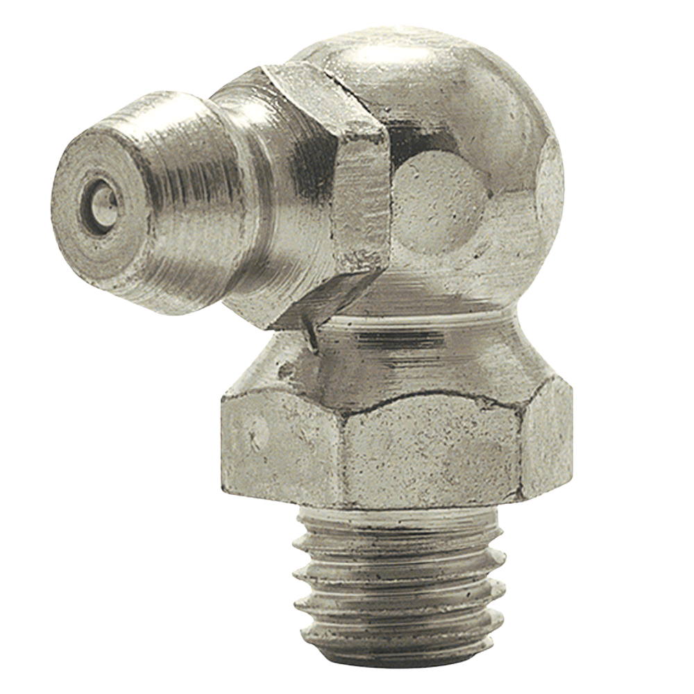 1/4-28 SAE-LT 90 Degree Grease Fitting | Steel Zinc Yellow (200 / Bag)