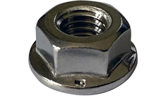 M8-1.25 Hex Flange Nuts | 316 Stainless Steel | Serrated (750 / Pkg.)