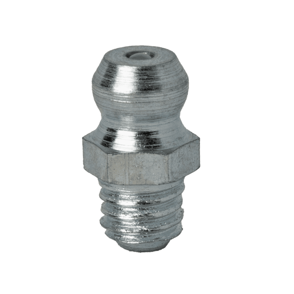 M6 x 1 Metric DIN 71412 Grease Fitting | Steel Zinc Clear (500 / Bag)