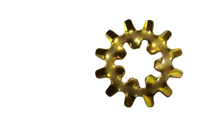 5/8" Internal Tooth Lock Washers | Steel Zinc Yellow (2000 / Pkg.)