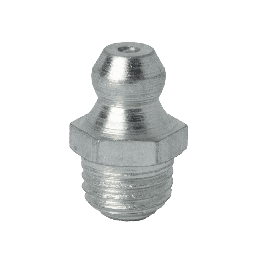 M8 x 1 Metric DIN 71412 Grease Fitting | Steel Zinc Clear (400 / Bag)