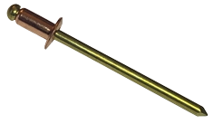 1/8" X .18"-.25" Rivets | Brass | SS Mandrel (10000 / Pkg.)