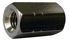 M6-1.0 X 18mm Hex Coupling Nuts | 10 AF | 316 Stainless Steel (500 / Pkg.)