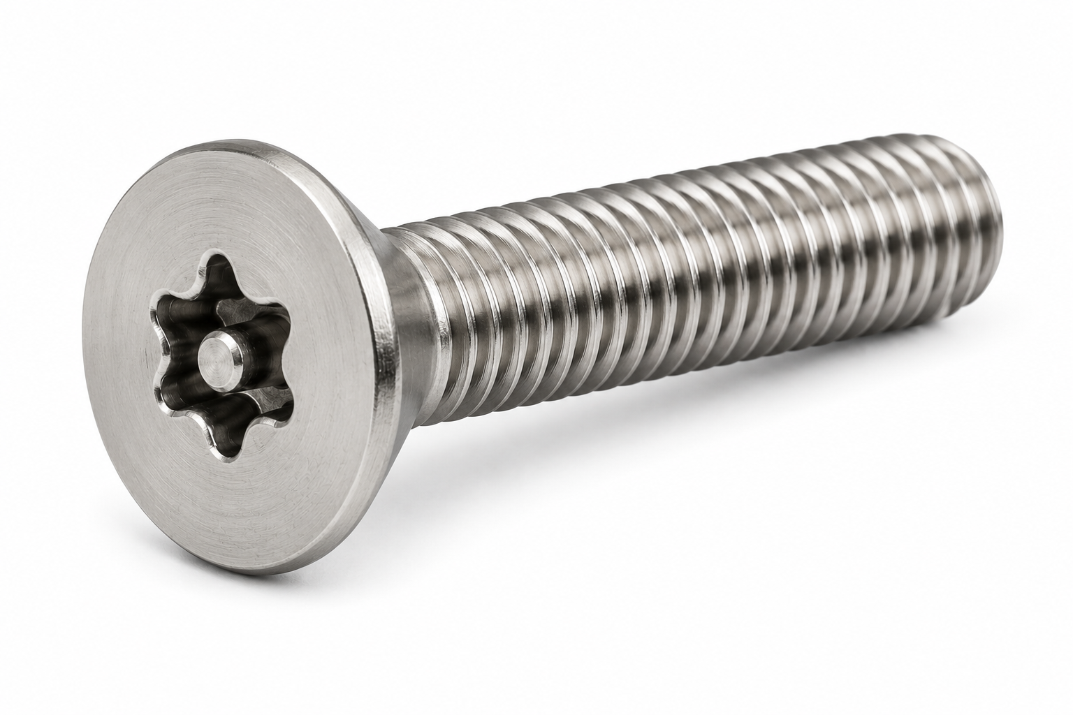 #10-24 X 1/2" Type F Tamper Resistant Machine Screws | Flat Undercut Head Pin-In Six Lobe Drive (T20) | 18/8 Stainless Steel (100 / Pkg.)