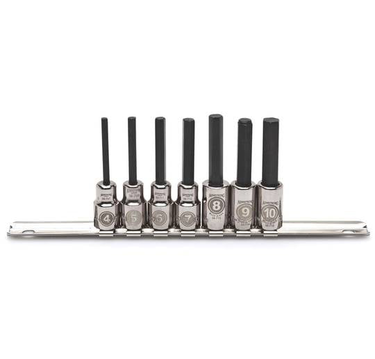 Hex Bit Socket Set, 3/8" Drive, Made in USA, Chrome Vanadium