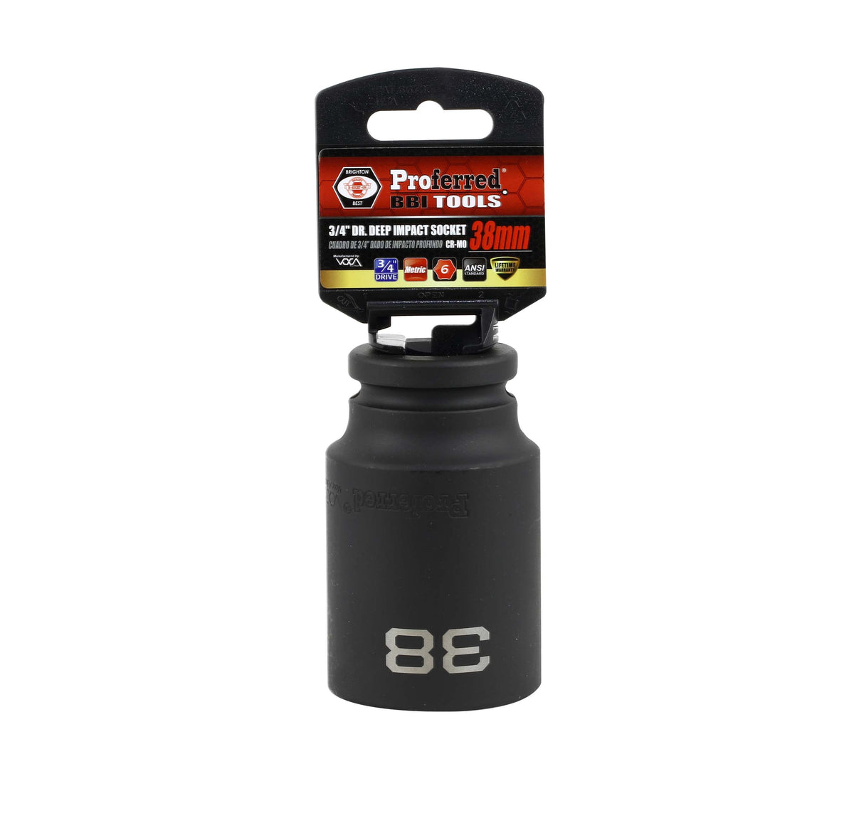 Deep Impact 6 Point Socket, Chrome Molybdenum