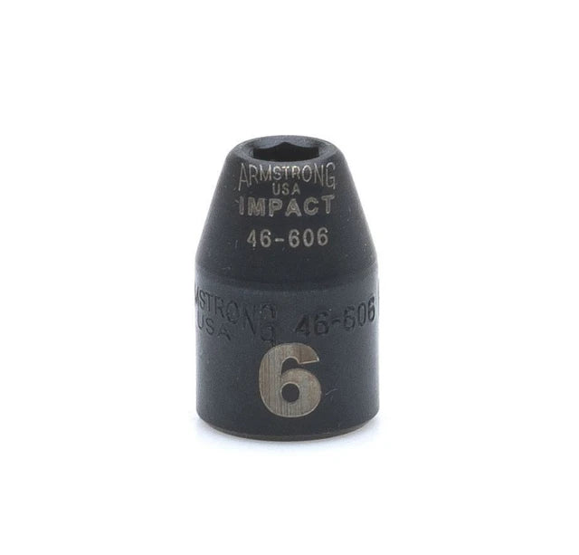 Standard Swivel Impact 6 Point Socket, 3/8" Drive, Made in USA, Chrome Molybdenum