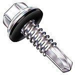 [600 BULK] Self Drilling Screws Hex Washer with Bonded Washer #3 Point ProCorr Coated USA Made 1/4-14 X 2