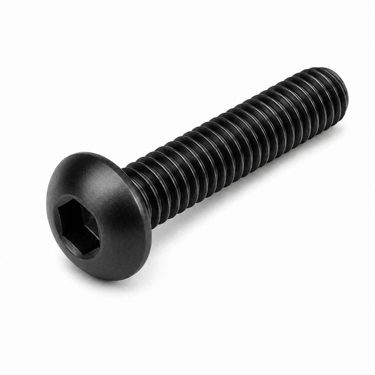#4-40 X 1/4" Socket Cap Screws | Button Head Hex Socket Drive | 18/8 Stainless Steel Black Oxide (400 / Pkg.)
