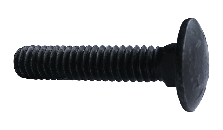 [100 PKG] Steel Black Oxide & Oil Carriage Bolts 1/2-13 X 2