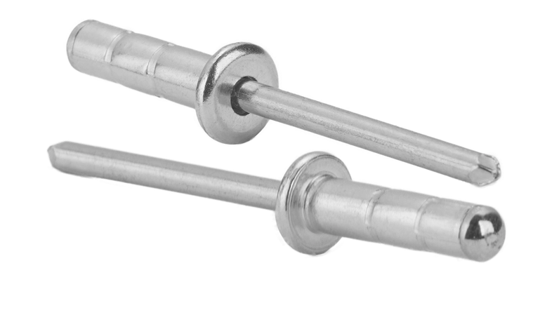 [1500 BULK] Blind Rivets | Dome Head | Steel/Steel Zinc Plated | 1/4 Diameter .37-.50 Grip