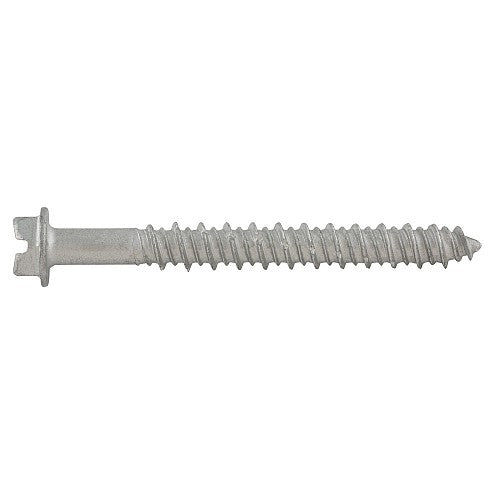 1/4" x 1-1/4" DeWalt UltraCon+ Concrete Screw Anchor | Hex Washer Head | Carbon Steel Stalgard | Silver | DFM2ELG340 (2500/Pkg.)