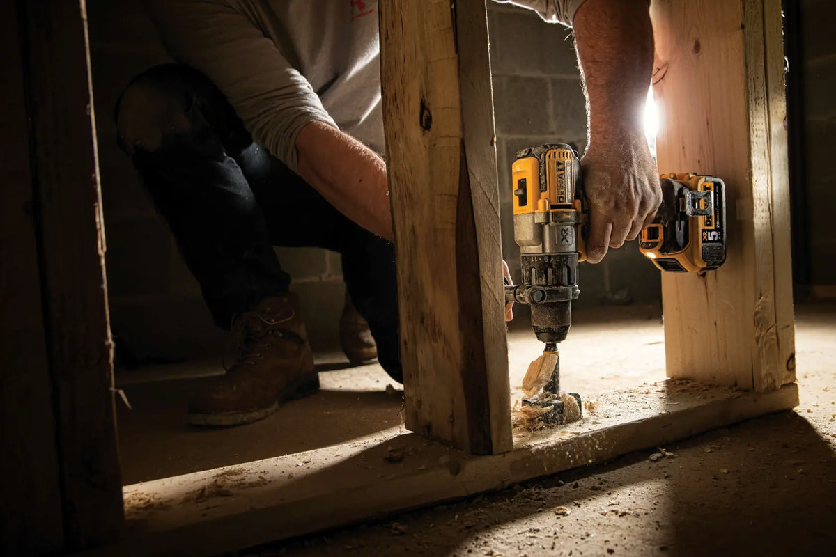 DEWALT 20V MAX XR Brushless Hammer Drill Kit DCD996P2 in use