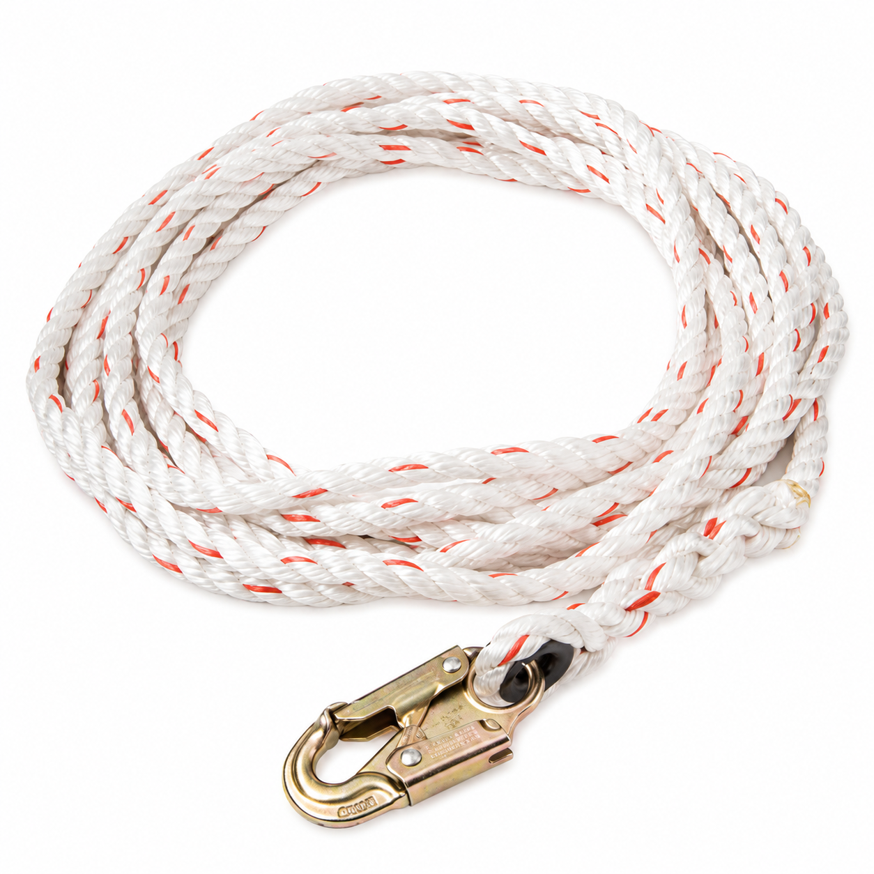 Gemtor Rope Lifeline | #5155 Snaphook on 1 End | Other End Free | 50'