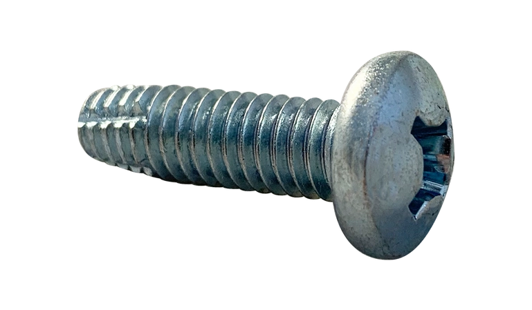 Type F Thread Cutting Screws, Pan Head Phillips Drive, Steel Zinc & Bake