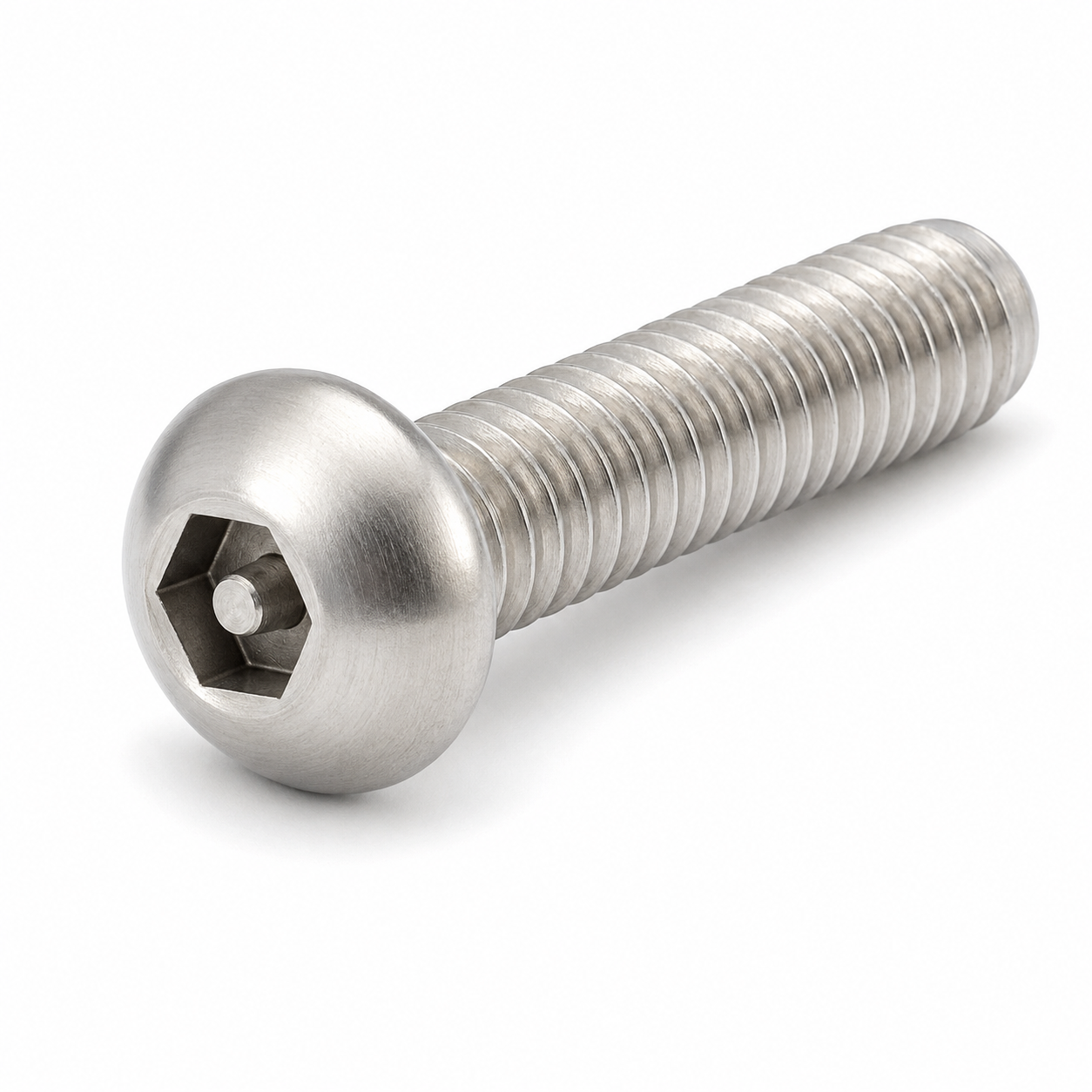 Button Head Cap Screws | Tamper Resistant | Pin-In Socket Drive | 18/8 Stainless Steel (100 / Pkg.)