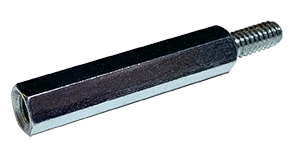 #8-32 X 2" Hex Male-Female Standoffs | 1/4" AF | Steel Zinc Plated (150 / Pkg.)