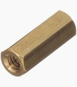 [100 PKG] Female-Female Standoffs | 3/8 Hex X 6 | #8-32 | Aluminum | Gold Iridite
