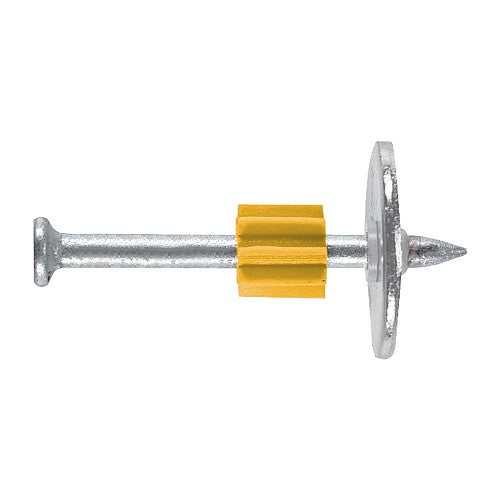 3" DeWalt Powder-Actuated Pin | .300 Head | with 1" Washer | Mechanically Galvanized | 50115MG-PWR (100/Pkg.)
