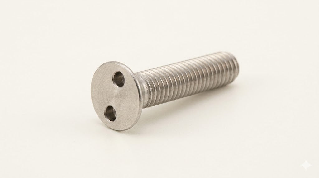 #6-32 X 2" Tamper Resistant Machine Screws | Flat Head | Spanner Drive | 18/8 Stainless Steel (100/Pkg.)