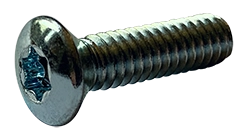 #8-32 X 5/8" Tamper Resistant Machine Screws | Oval Head | Pin-In Six Lobe Drive | 18/8 Stainless Steel (100/Pkg.)