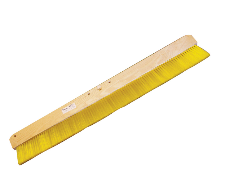 Magnolia Brush 2124-Y | 24" Yellow Plastic Threaded Push Broom Head