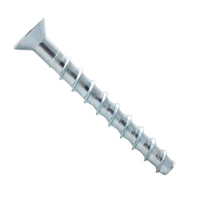 1/2" x 5" DeWalt Screwbolt+ Concrete Screw Anchor | Flat Head | Carbon Steel Zinc Plated | PFM1411465 (100/Pkg.)