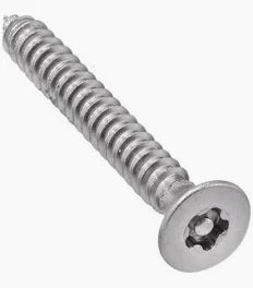 #14 X 1-1/4" Tamper Resistant Sheet Metal Screws | Flat Head Pin-In Hex Socket Drive | 18/8 Stainless Steel (100 / Pkg.)