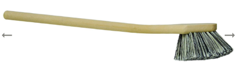 Magnolia Brush 81-BH | Curved Handle Salt & Pepper Flagged Plastic Utility Brush