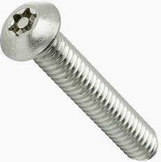 #10-32 X 1" Tamper Resistant Machine Screws | Button Head | Pin-In Six Lobe Drive | Alloy Steel Zinc Plated (100/Pkg.)