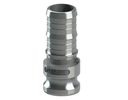 2" Type E Cam & Groove Adapter x Hose Shank | Ever-Tite | Aluminum
