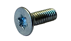 M4-0.7 X 20MM(FT) 6-LOBE 90 DEG FLAT HD CLASS 8.8 STEEL MACHINE SCREW HEAT TREAT ZINC & BAKE ISO14581