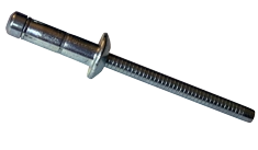[2000 BULK] Blind Rivets | Dome Head | Steel/Steel Zinc Yellow | 1/4 Diameter .43-.57 Grip
