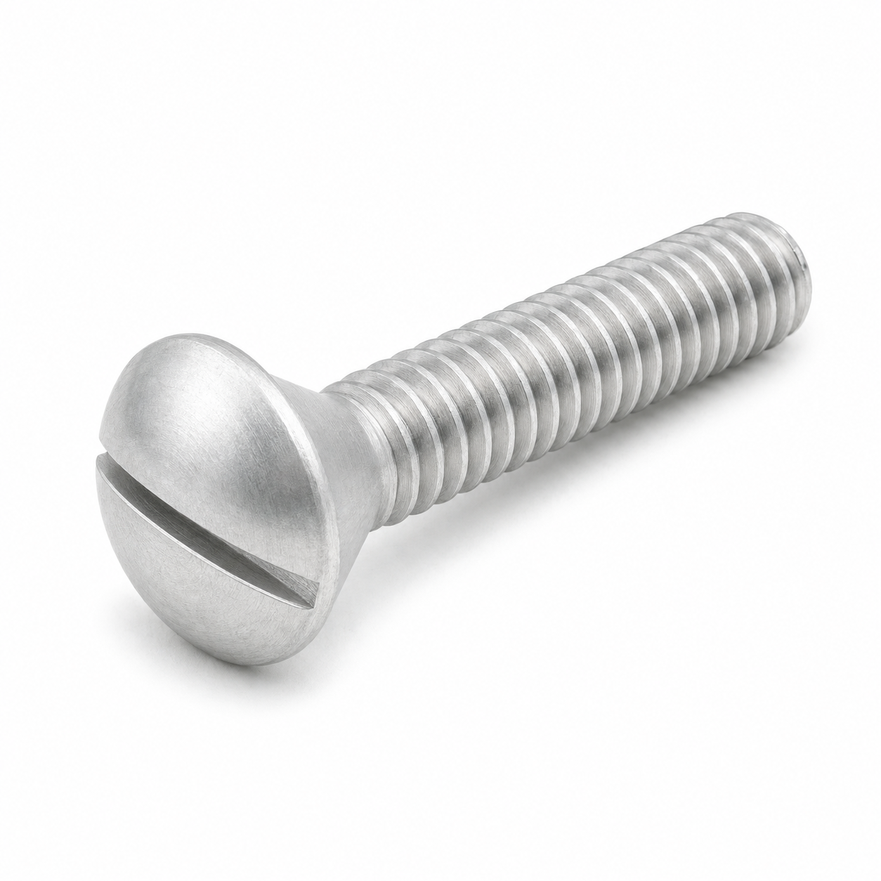 #10-24 X 1" Oval Head Machine Screws | Slotted Drive | Aluminum (100 / Pkg.)