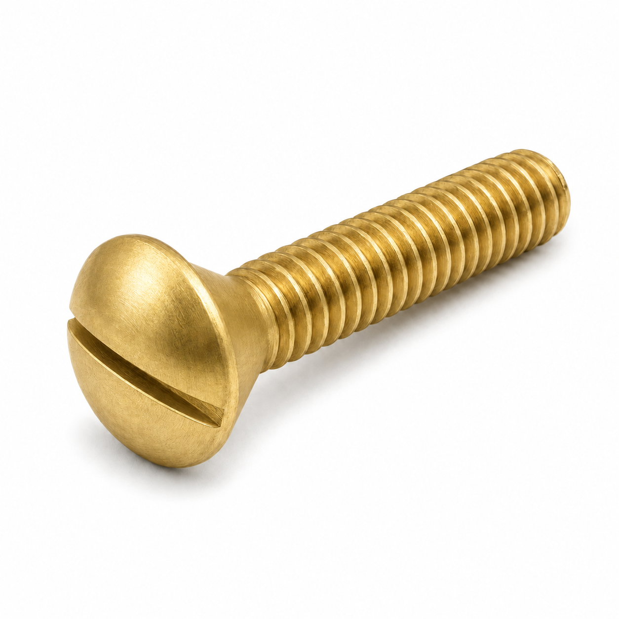 #6-32 X 5/8" Oval Head Machine Screws | Slotted Drive | Brass (200 / Pkg.)