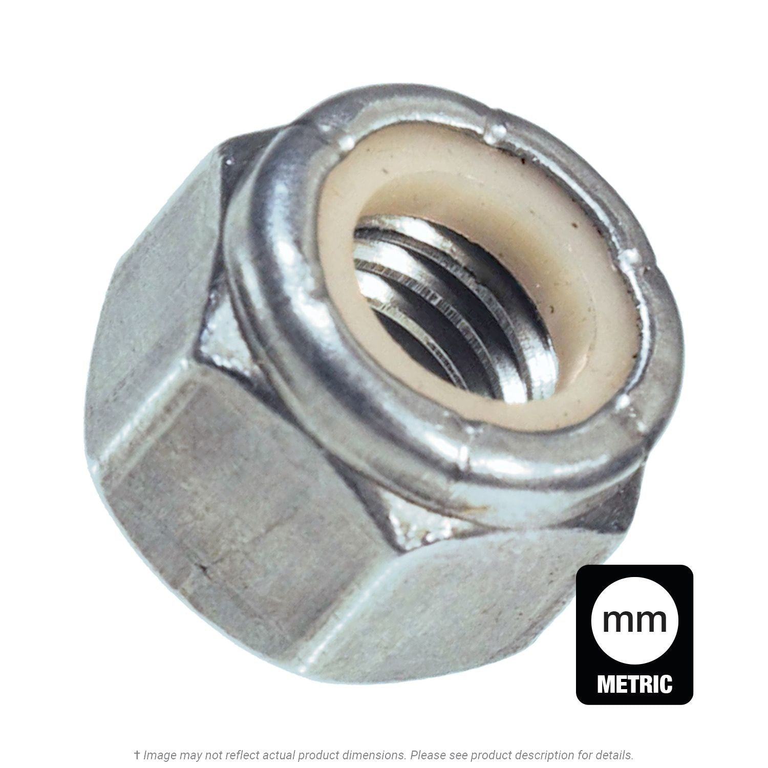 [100 PKG] Hex Lock Nuts Nylon Inserts Stainless MS17830 1/4-20