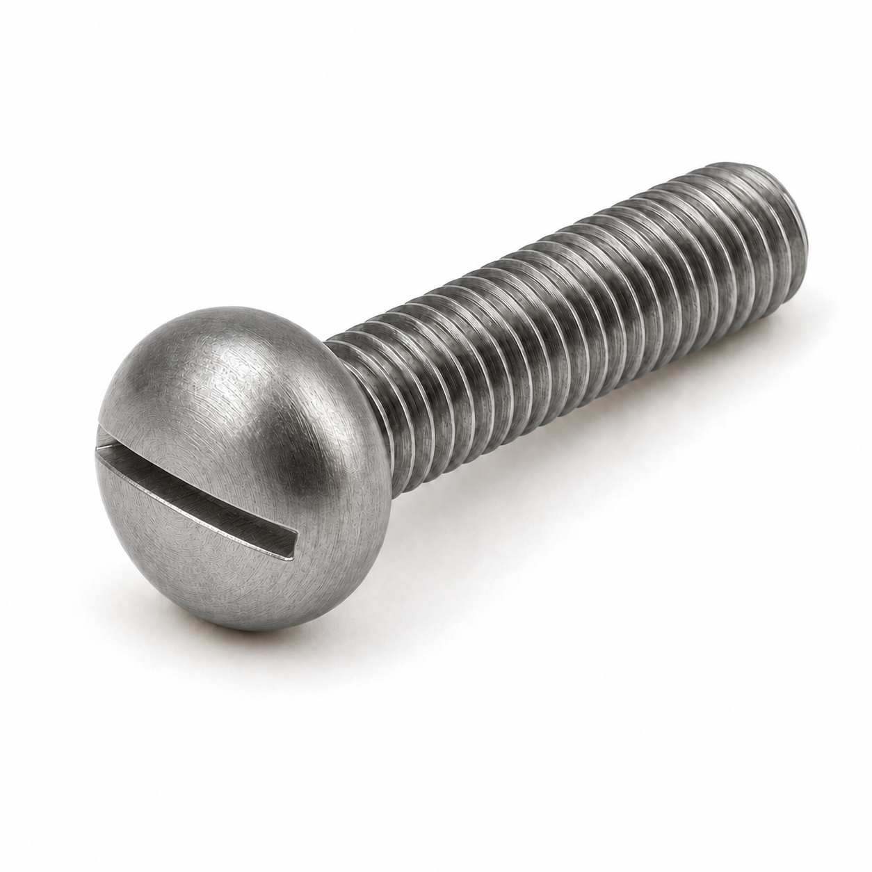 3/8-16 X 4" Round Head Machine Screws | Slotted Drive | Plain Steel (100 / Pkg.)